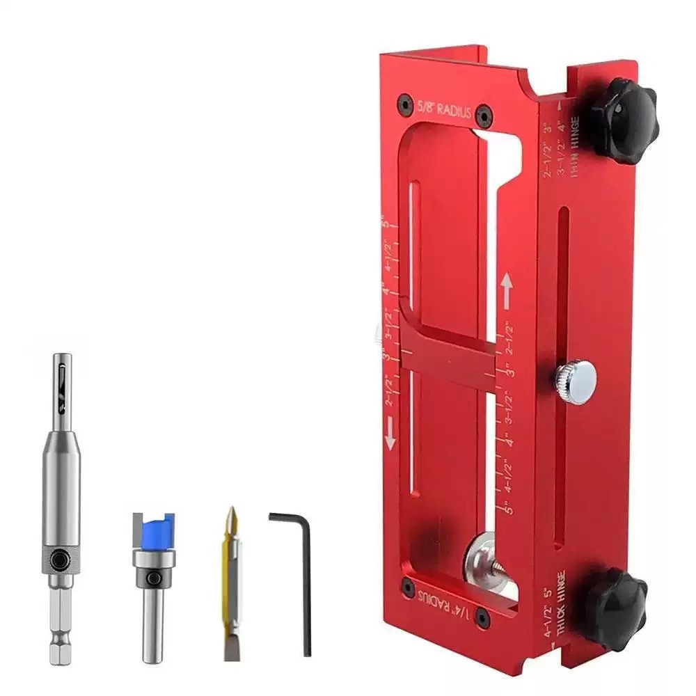 Adjustable Aluminium Alloy Door Hinge Mortising Jig
